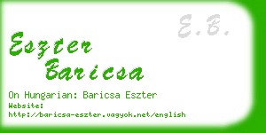 eszter baricsa business card